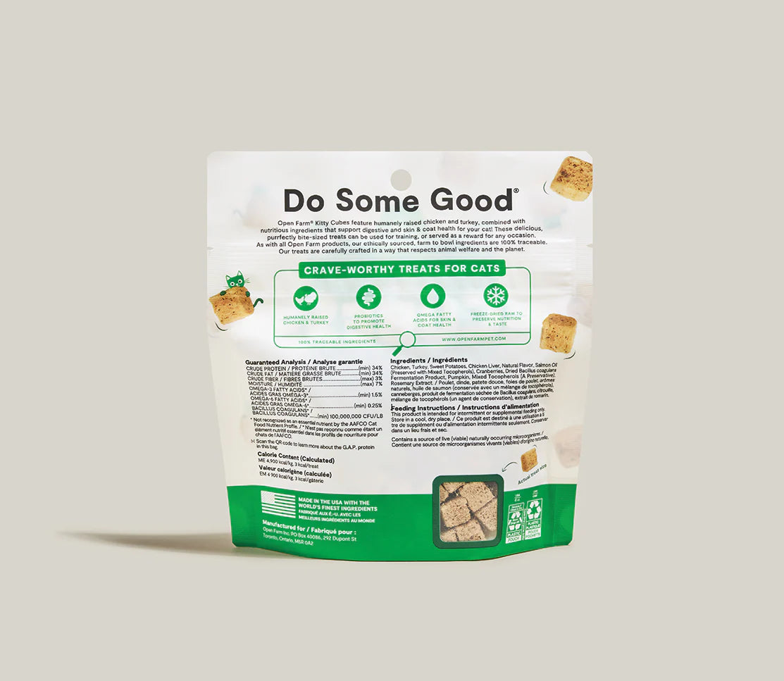 Open Farm Chicken & Turkey Kitty Cube Treats