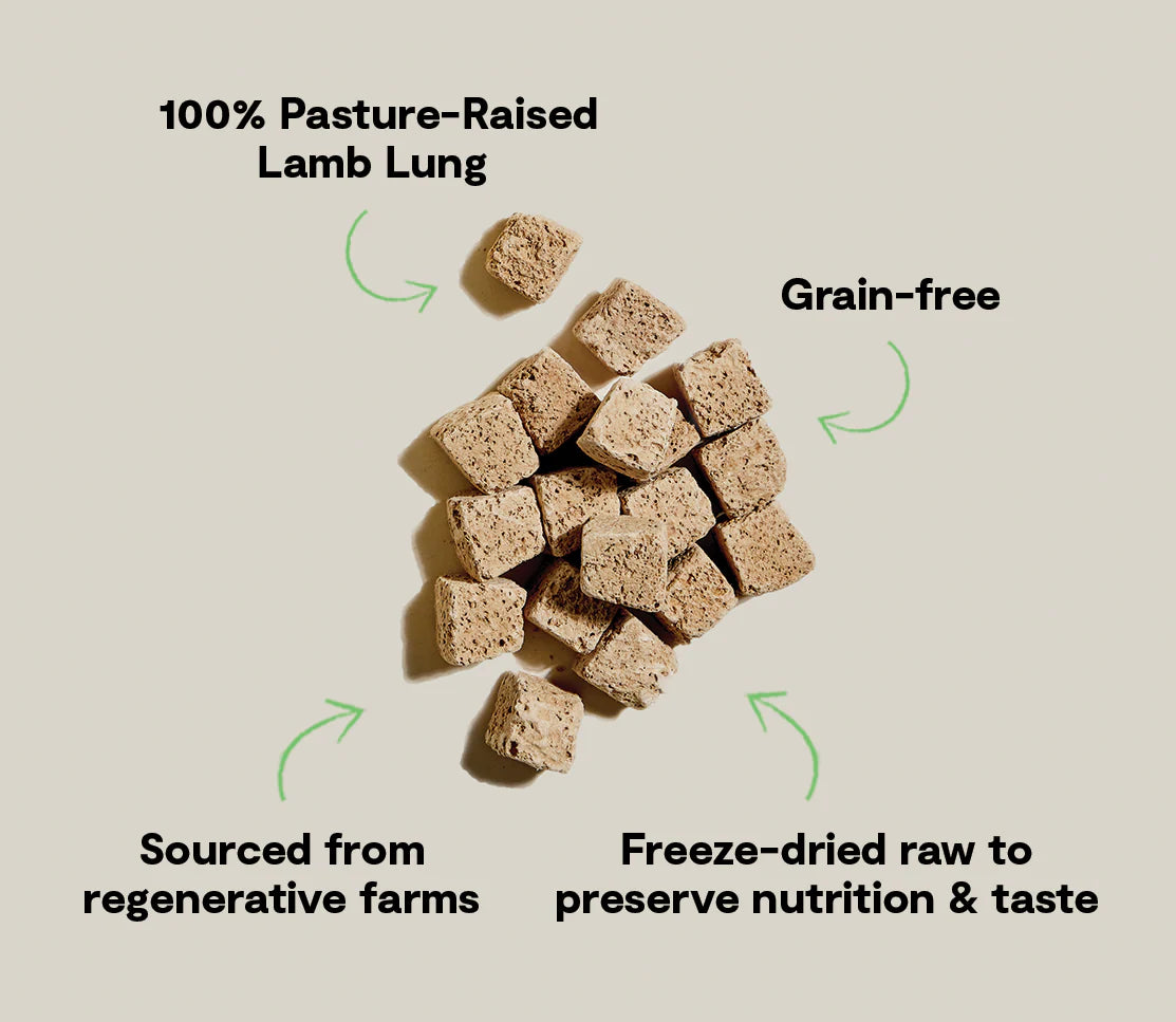 Open Farm Freeze Dried Raw Regeneratively Sourced Lamb Lung Treat