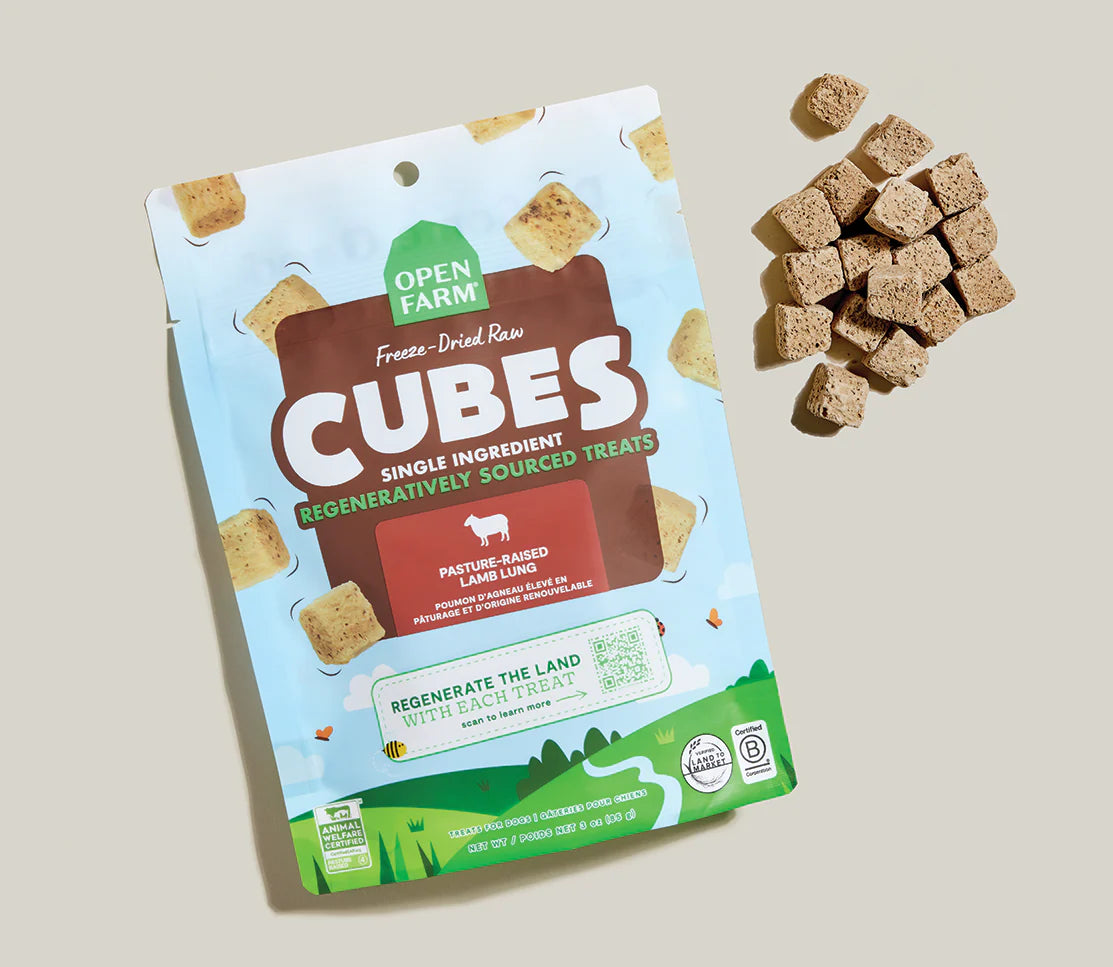 Open Farm Freeze Dried Raw Regeneratively Sourced Lamb Lung Treat