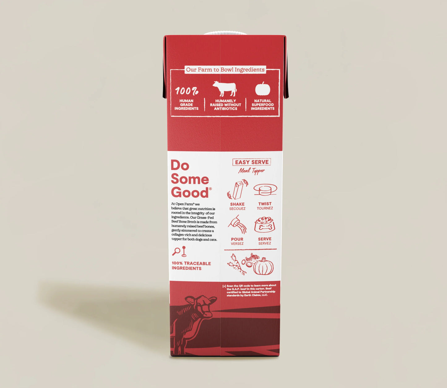 Open Farm Grass-Fed Beef Bone Broth For Dogs