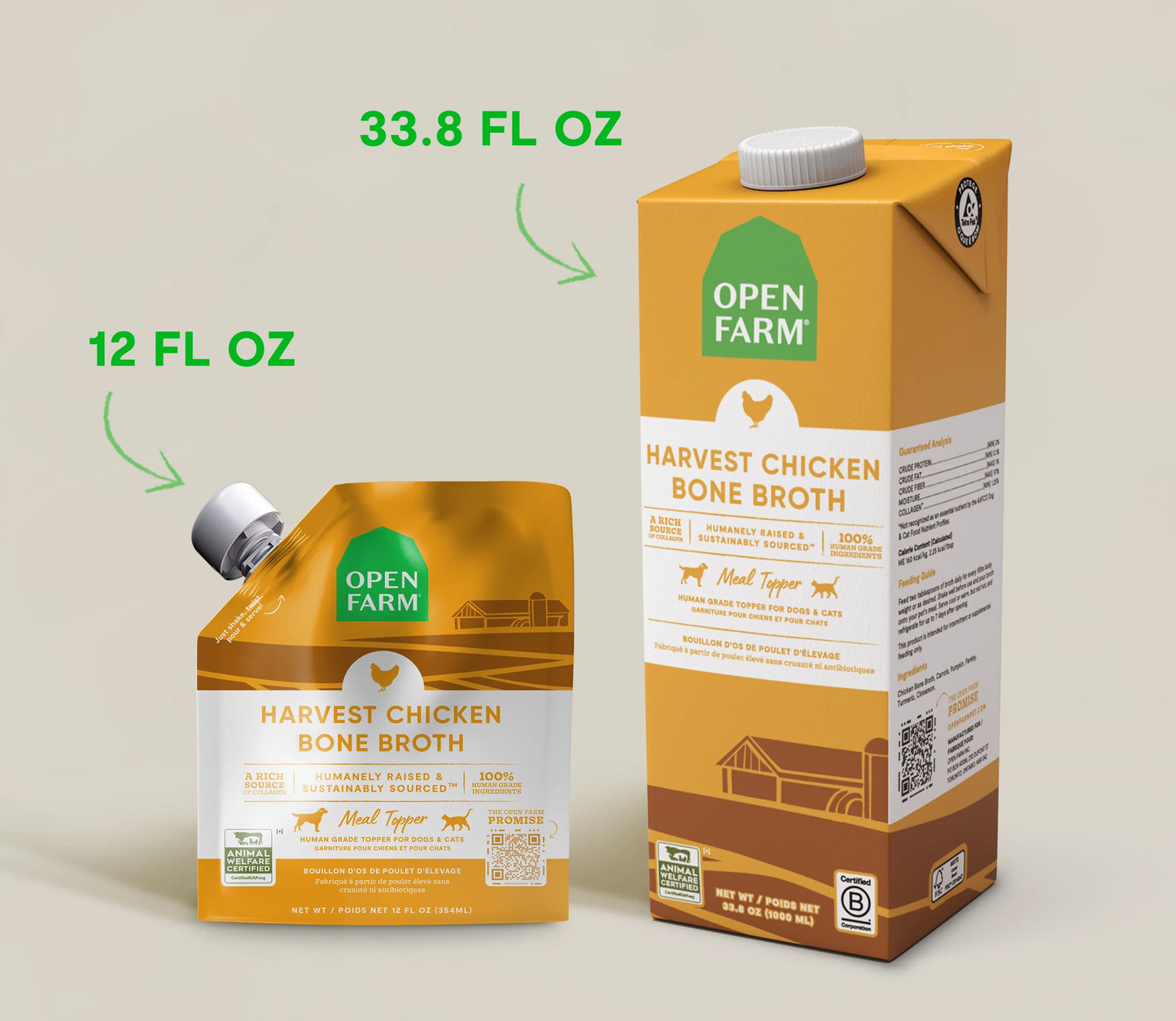 Open Farm Harvest Chicken Bone Broth For Dogs