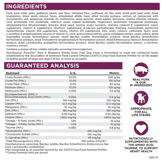 Pork & Blueberry Entrée