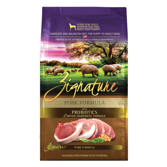 Zignature Dry Dog Food - Grain Free Limited Ingredient with Probiotics - Pork Formula