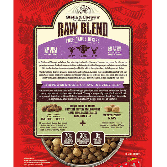 Stella & Chewy's Free Range Raw Blend Kibble for Dogs
