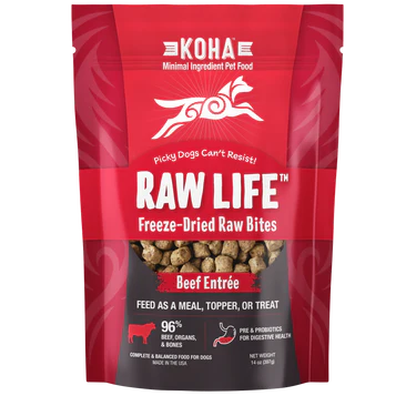 Koha Freeze-Dried Raw Bites Beef Entrée for Dogs