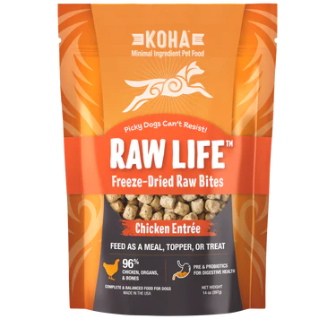 Koha Freeze-Dried Raw Bites Chicken Entrée for Dogs