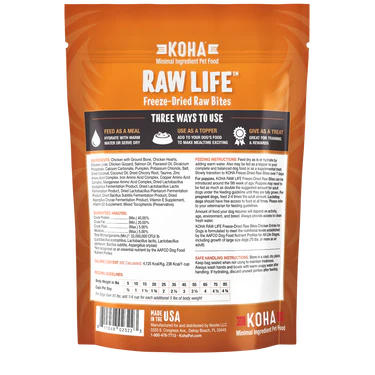Koha Freeze-Dried Raw Bites Chicken Entrée for Dogs