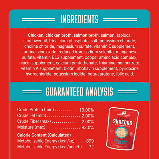 Stella's Shredrs Chicken & Salmon Recipe in Broth for Dogs