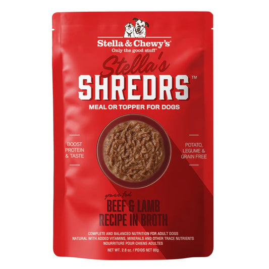 Stella's Shredrs Beef & Lamb Recipe in Broth for Dogs
