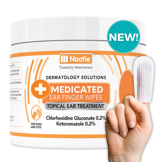 Medicated Ear Finger Wipes for Dogs and Cats-Topical Ear Treatment