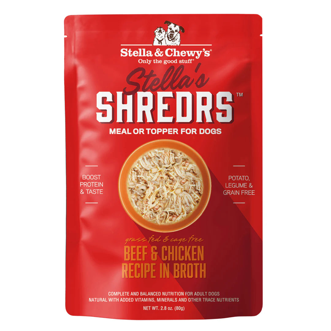Stella's Shredrs Beef & Chicken Recipe in Broth for Dogs