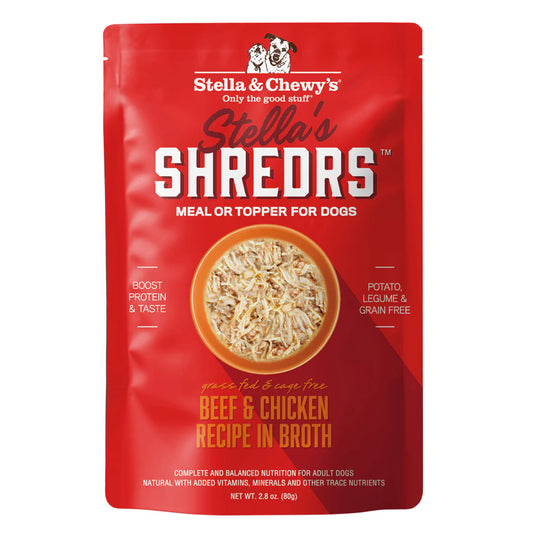 Stella's Shredrs Beef & Chicken Recipe in Broth for Dogs