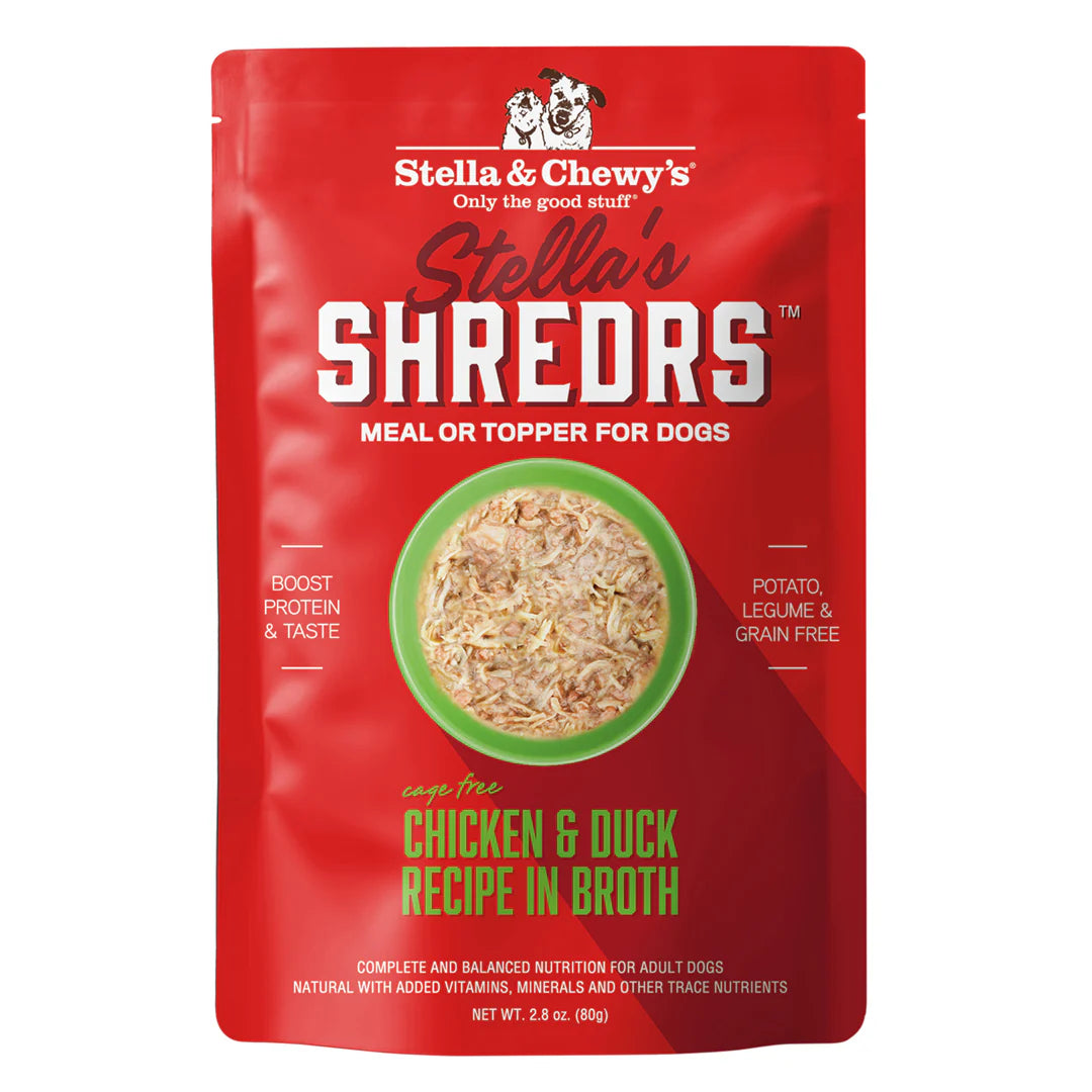 Stella's Shredrs Chicken & Duck Recipe in Broth for Dogs