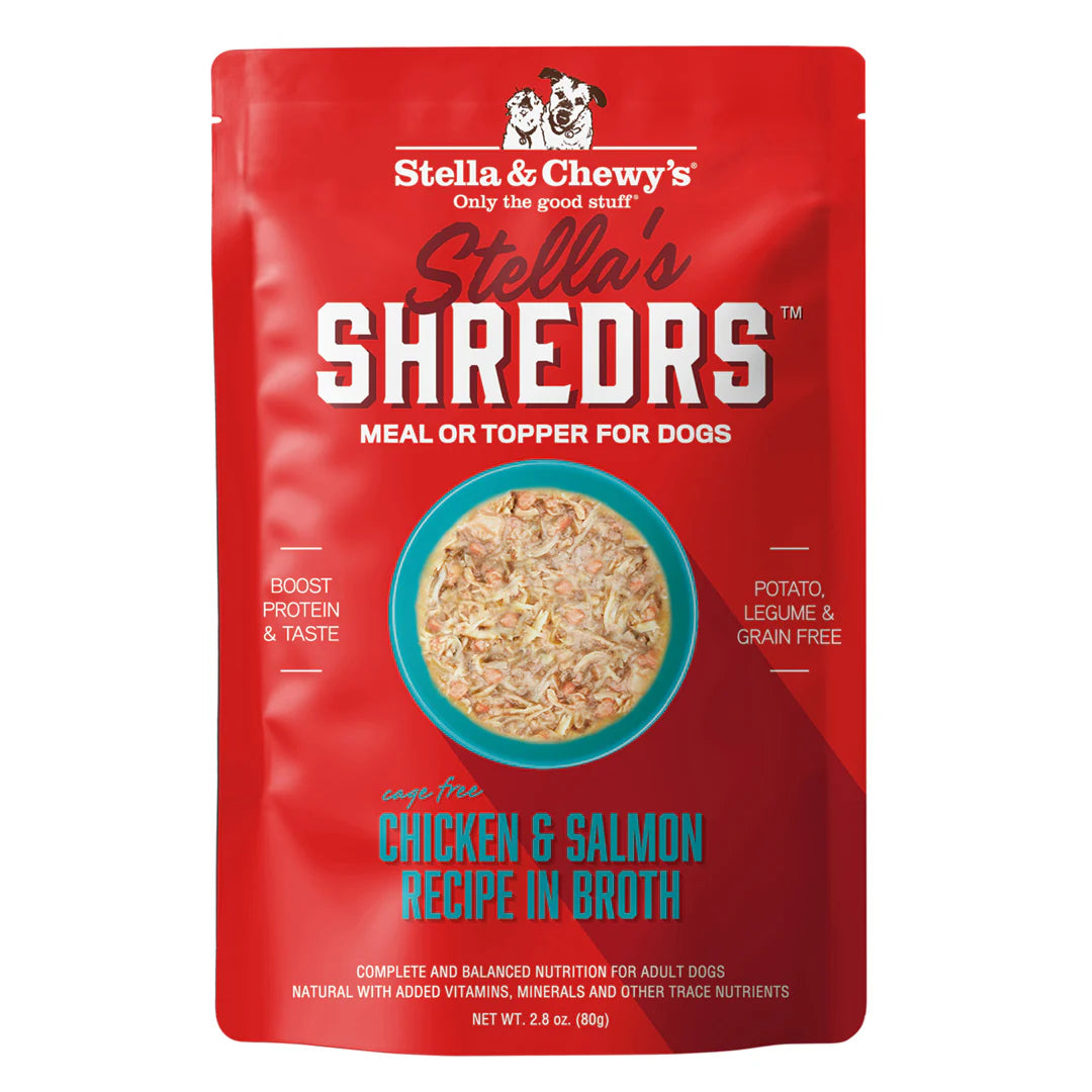 Stella's Shredrs Chicken & Salmon Recipe in Broth for Dogs