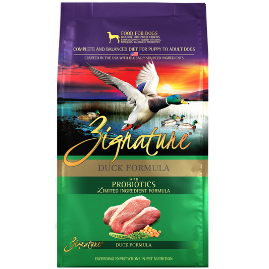 Zignature Dry Dog Food - Grain Free Limited Ingredient with Probiotics - Duck Formula