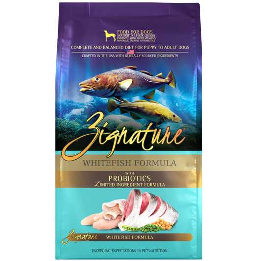 Zignature Dry Dog Food - Grain Free Limited Ingredient with Probiotics - Whitefish Formula