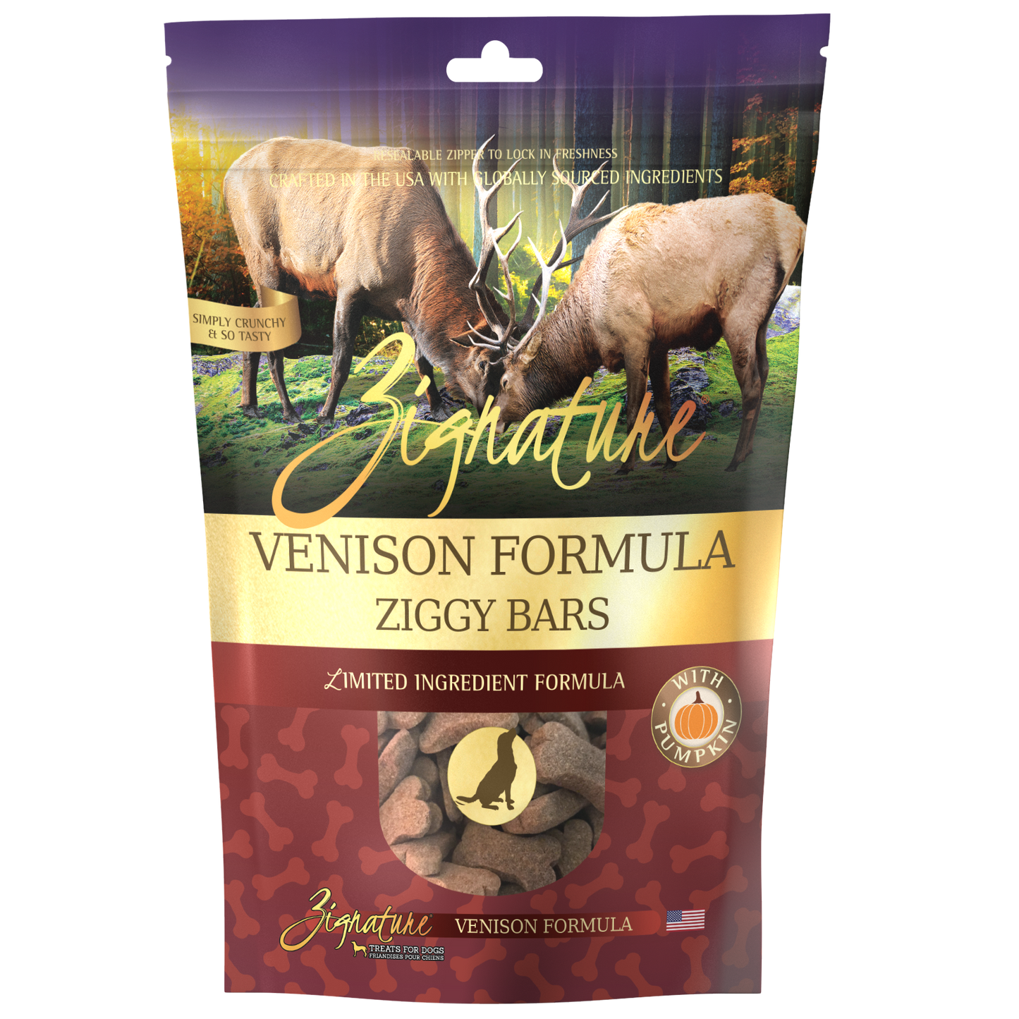 Zignature Dog Treats - Venison Ziggy Bars