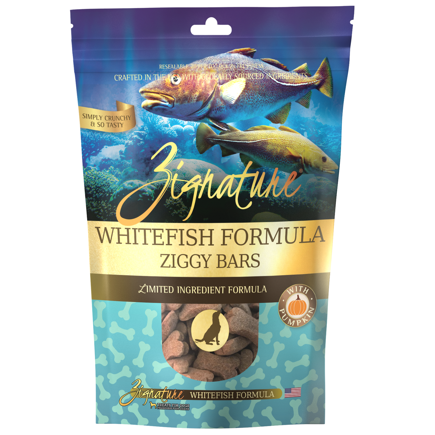 Zignature Dog Treats - Whitefish Ziggy Bars