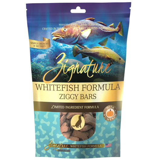 Zignature Dog Treats - Whitefish Ziggy Bars