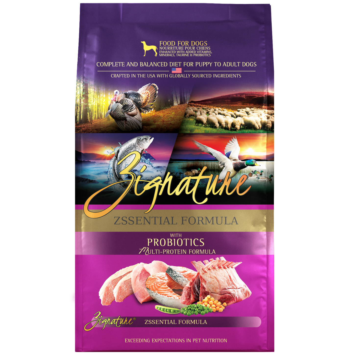 Zignature Dry Dog Food - Grain Free Limited Ingredient with Probiotics - Zssential Formula