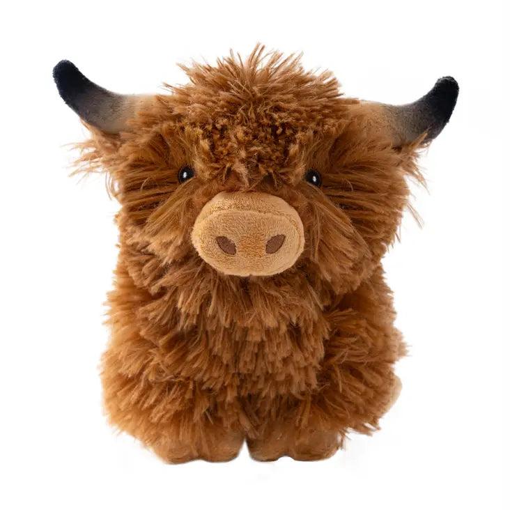 Tall Tails Highland Cow with Squeaker Dog Toy