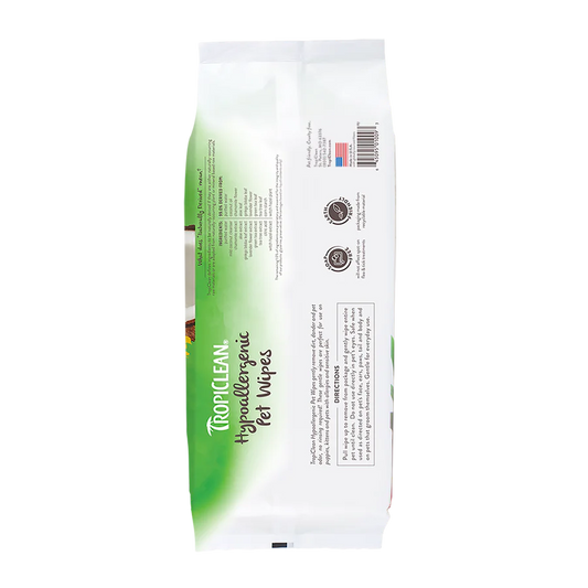 TropiClean Hypoallergenic Cleaning Pet Wipes