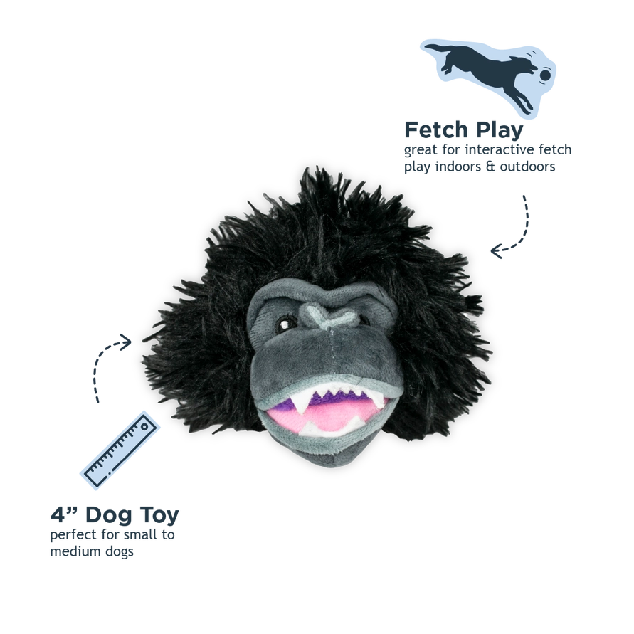 Gorilla 2-in-1 Fetch Ball Dog Toy