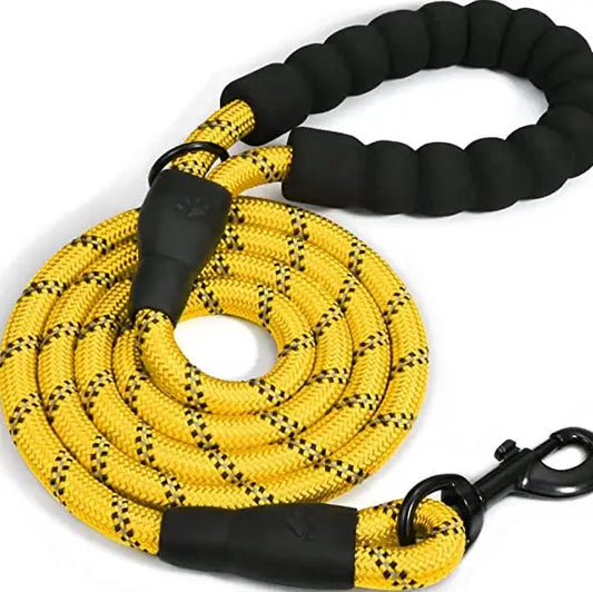 Braided Rope Leash - Yellow