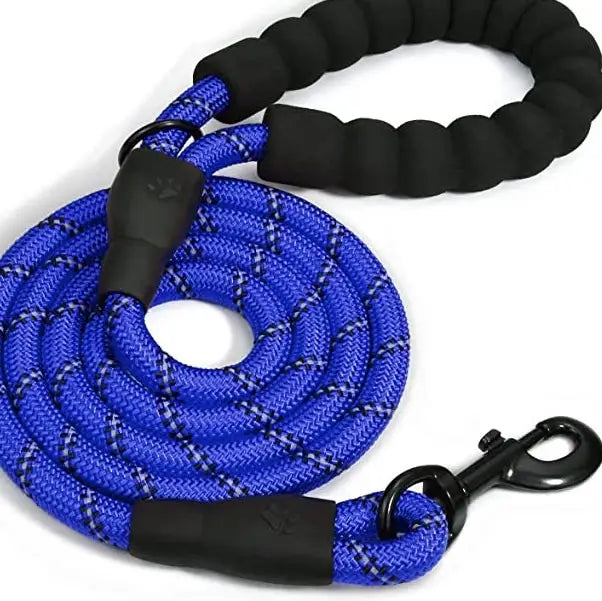 Braided Rope Leash - Navy Blue