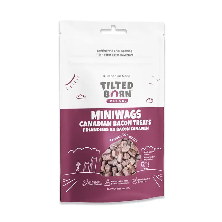 Tilted Barn Canadian Bacon Miniwags Treats For Dogs 3.53oz