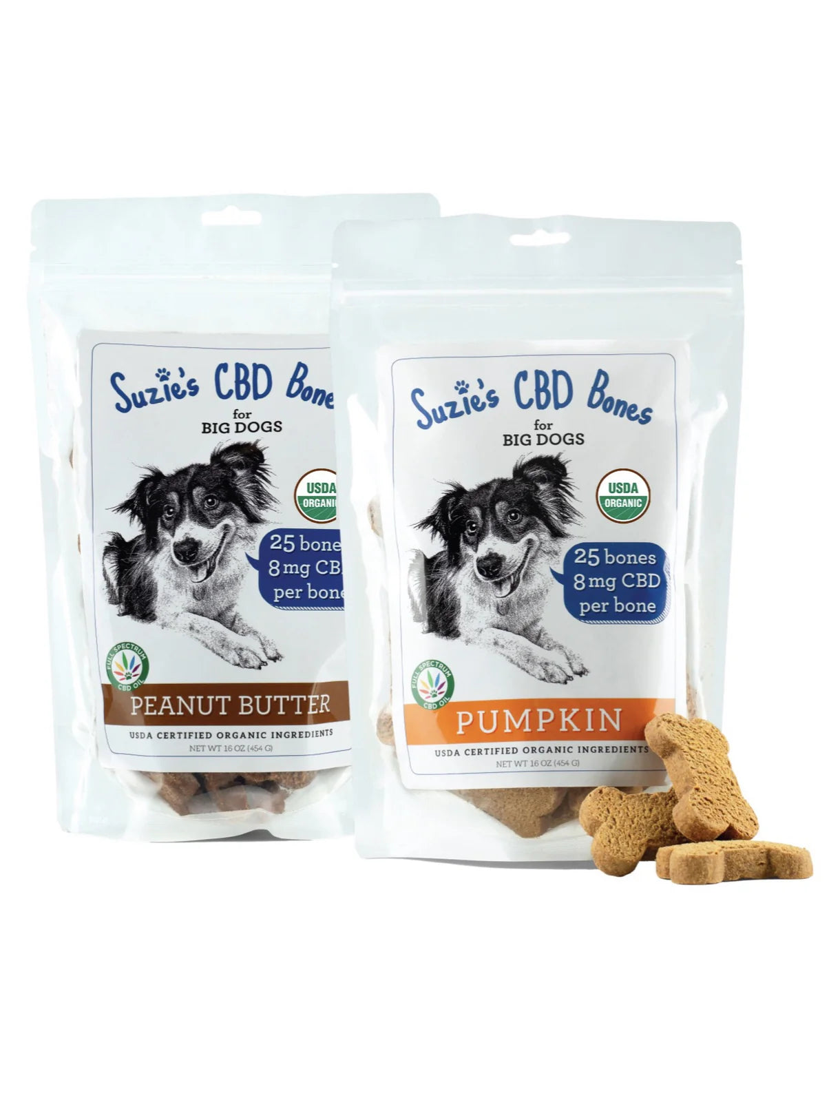 Suzie's 8 mg CBD Bones for Big Dogs