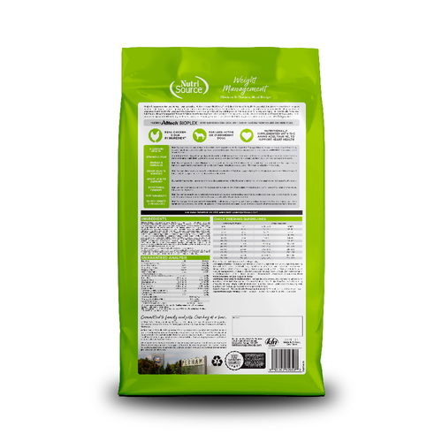 NutriSource® Weight Management Chicken & Chicken Meal Recipe Dog Food