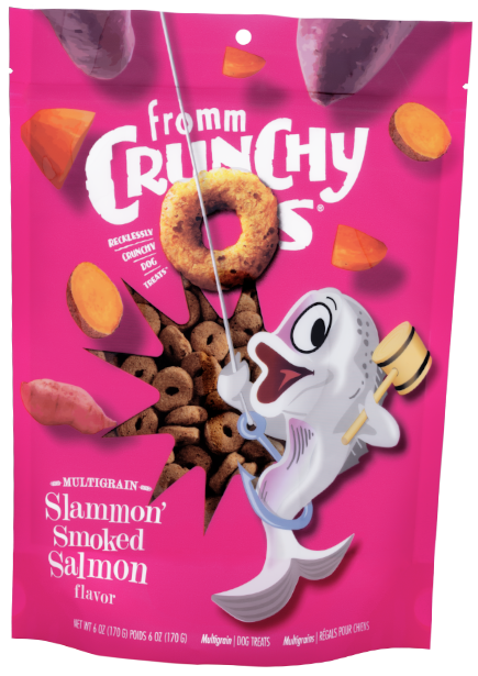 Crunchy Os Slammon' Smoked Salmon Flavor Dog Treats