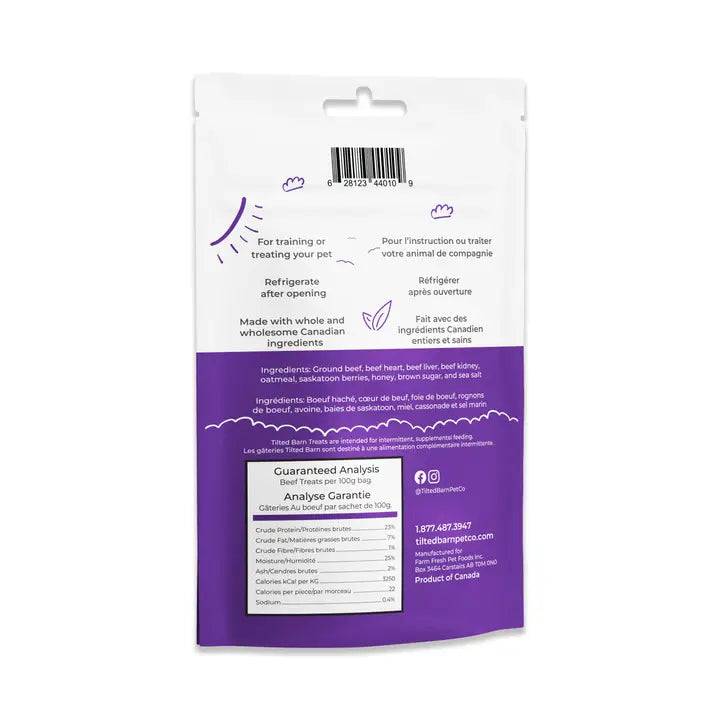 Tilted Barn Beef & Saskatoon Miniwags Treats For Dogs 3.53oz