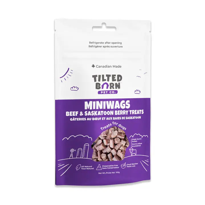 Tilted Barn Beef & Saskatoon Miniwags Treats For Dogs 3.53oz