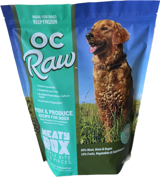 OC Raw OC Raw Dog Frozen Fish & Produce Meaty Rox 3#