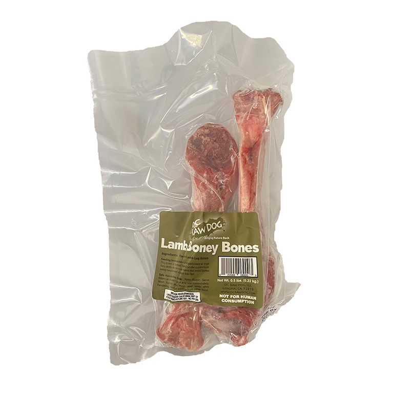 OC Raw Lamb Boney Bones ~ 0.5 lbs.