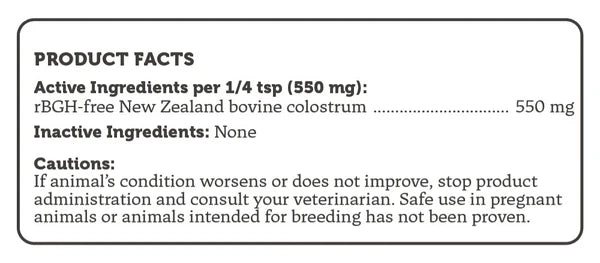 Bovine Colostrum - Immune Support For Dogs