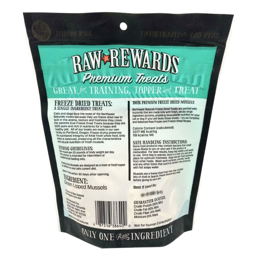 Northwest Naturals Dog Treat FD Rewards Green Lipped Mussels 2 oz