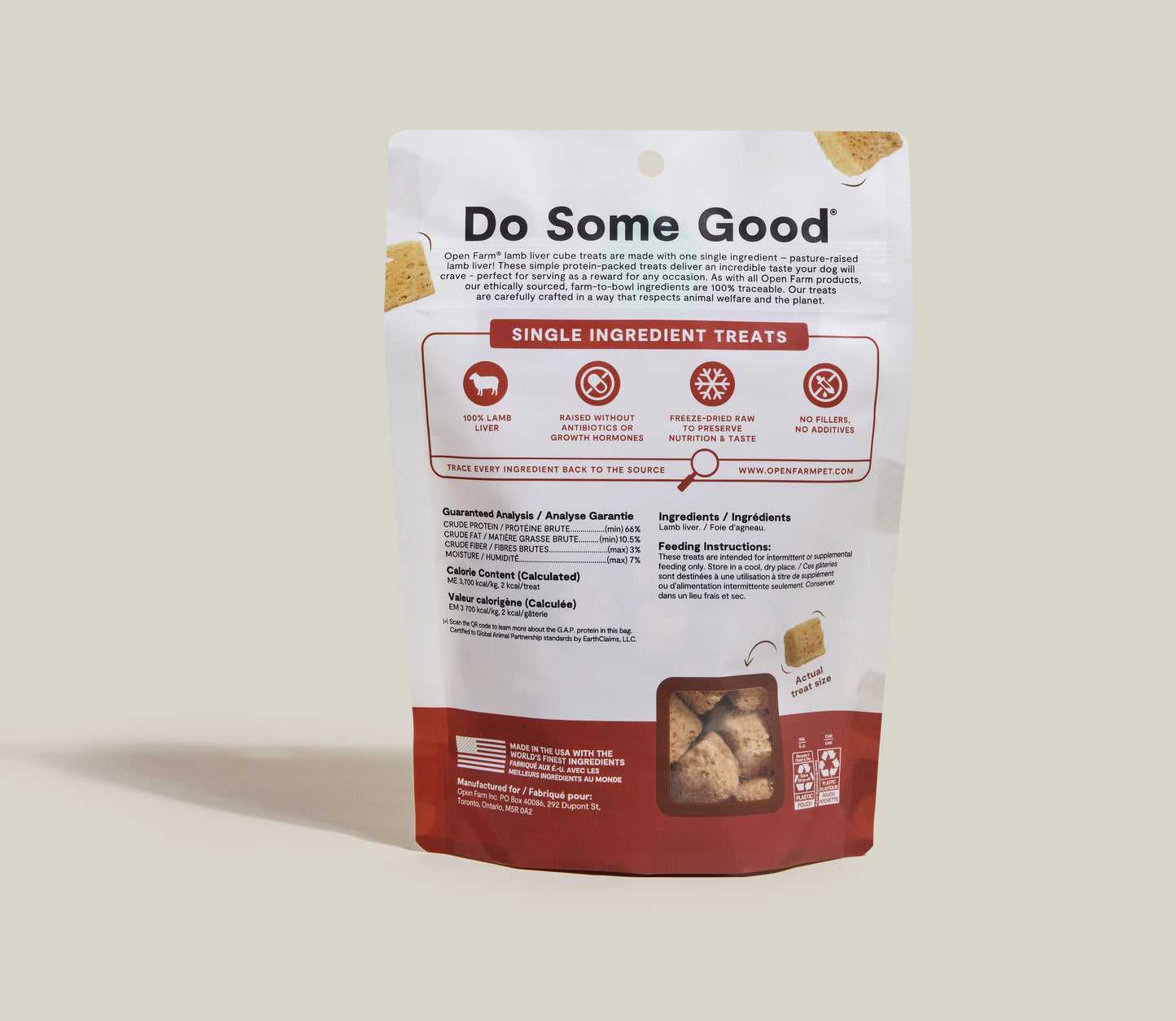 Open Farm Freeze Dried Raw Lamb Liver Treat