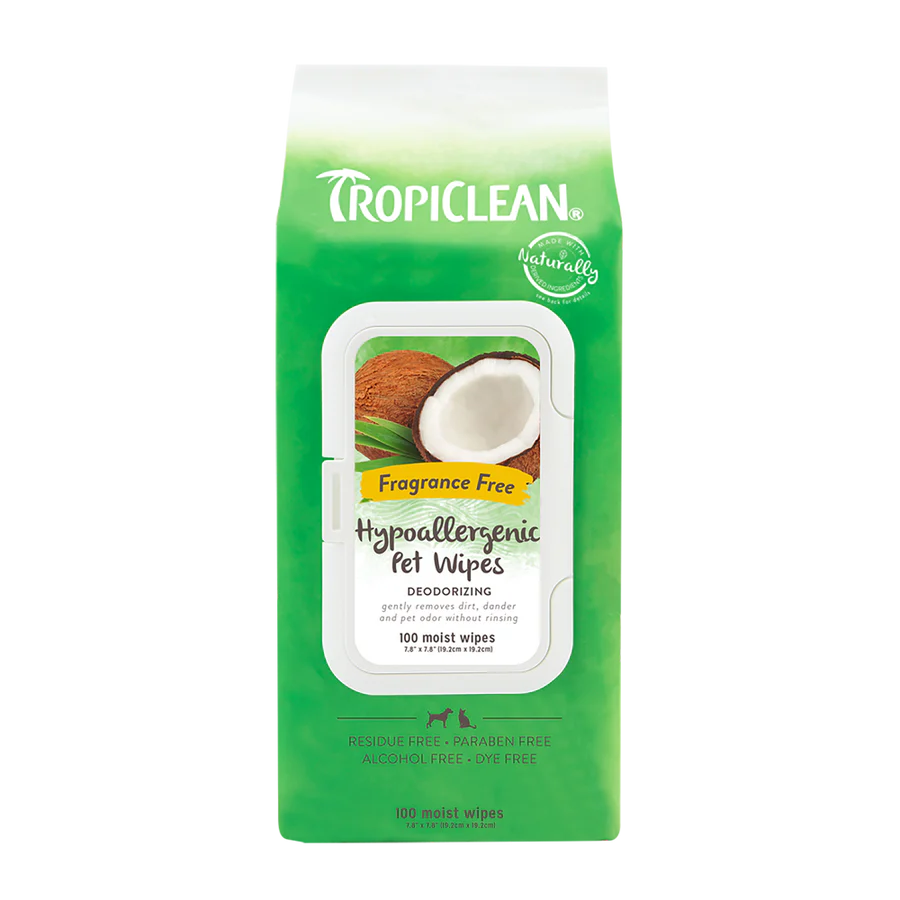 TropiClean Hypoallergenic Cleaning Pet Wipes