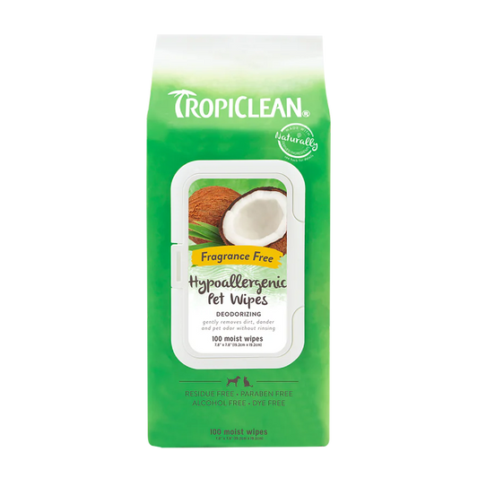 TropiClean Hypoallergenic Cleaning Pet Wipes