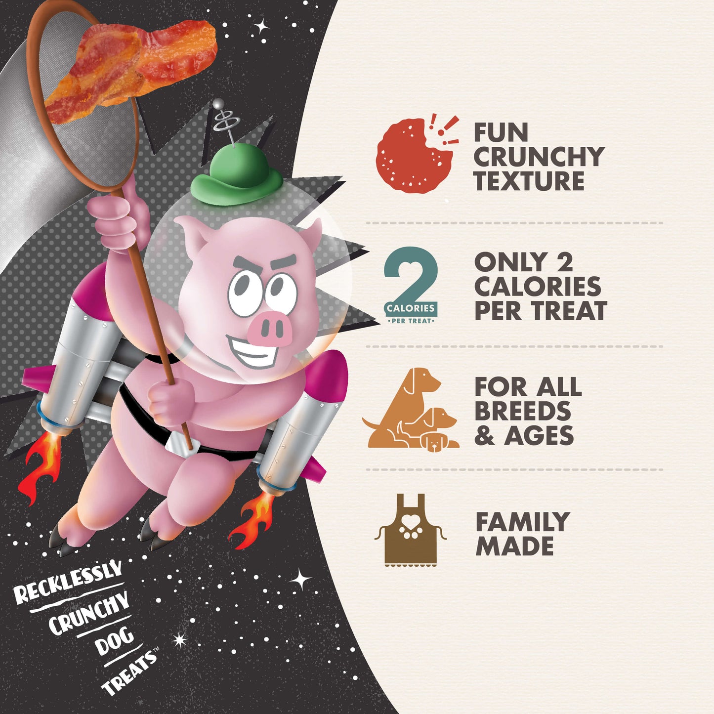 Crunchy Os Bacon Blasters Flavor Dog Treats