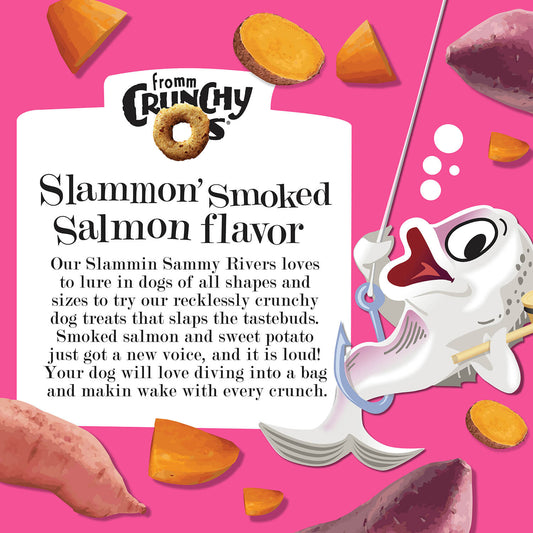 Crunchy Os Slammon' Smoked Salmon Flavor Dog Treats