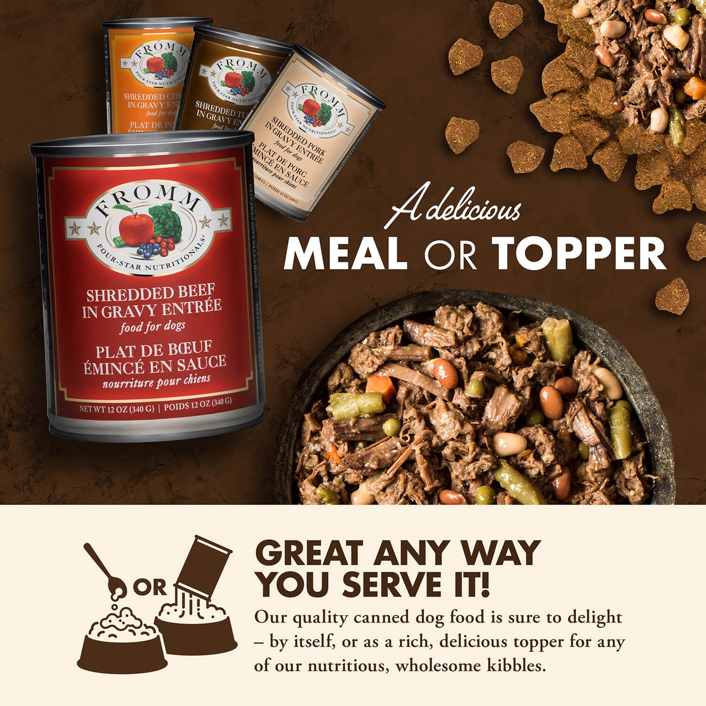 Fromm Shredded Beef in Gravy Entrée Dog Food