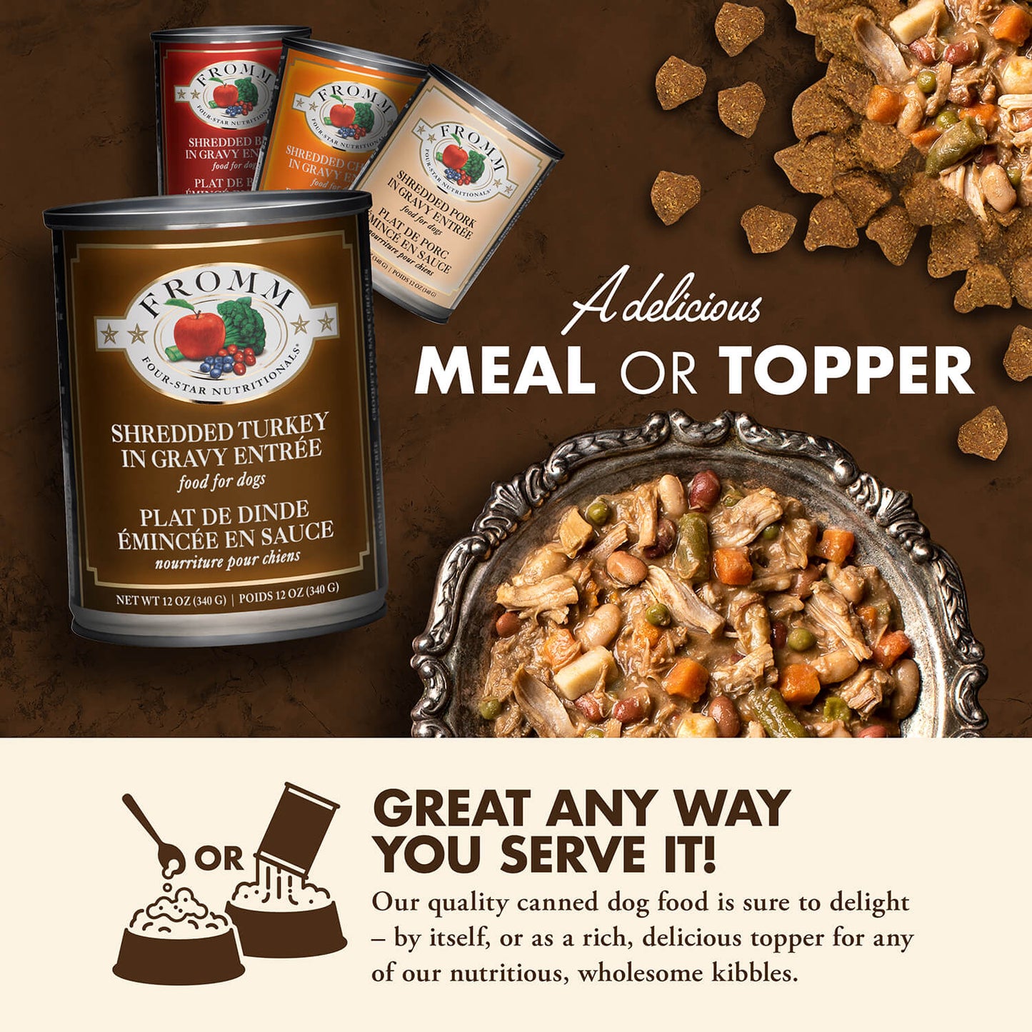 Fromm Shredded Turkey in Gravy Entrée Dog Food