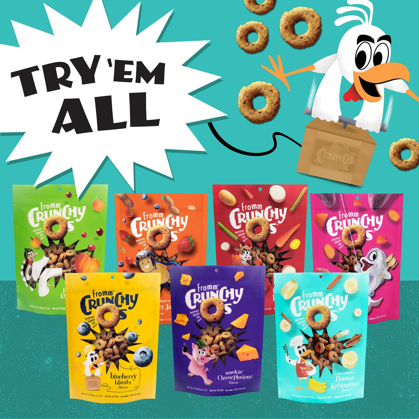 Crunchy Os Pumpkin Kran POW Flavor Dog Treats
